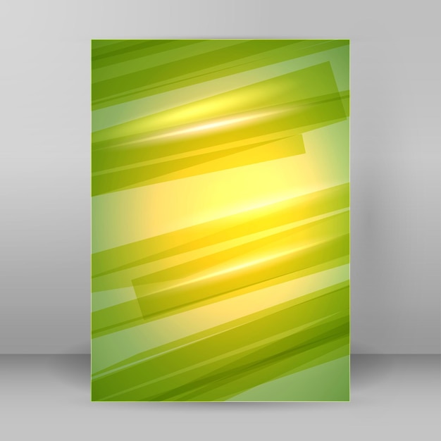 Folleto de página A4 de desenfoque de fondo verde cálido
