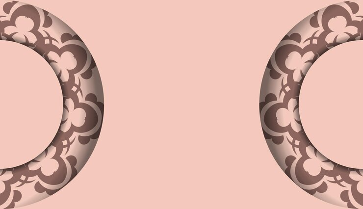 Vector folleto de patrón griego rosa para su marca