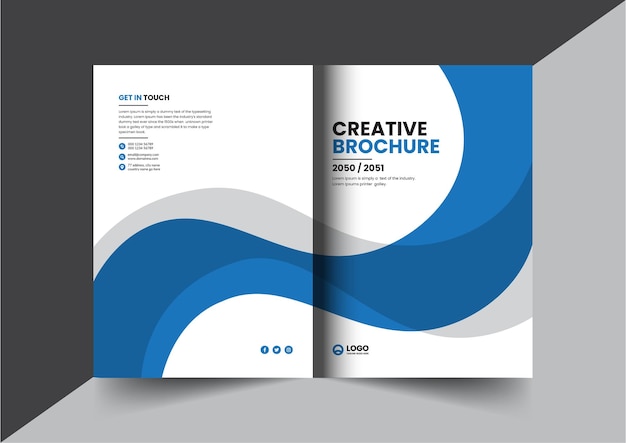 Folleto de perfil de empresa corporativa diseño de concepto de diseño de portada de propuesta de folleto de informe anual