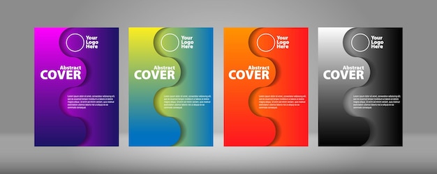 Folleto plantilla diseño azul naranja púrpura negro cubierta diseño folleto revista Vector imagen