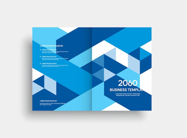 Folleto plantilla diseño portada diseño informe anual