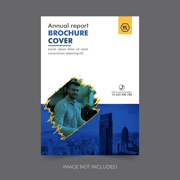 Folleto plegable de negocios informe anual moderno diseño de portada multipropósito o diseño limpio de volante