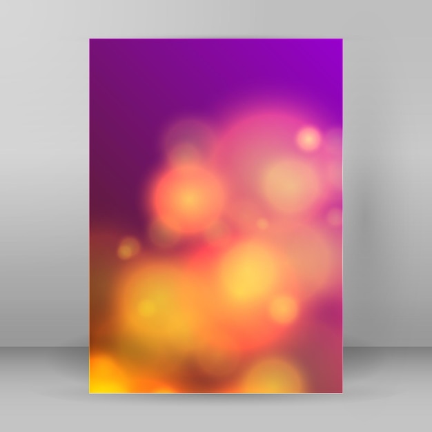 Folleto de portada de diseño Formato A4 fondo iluminado04