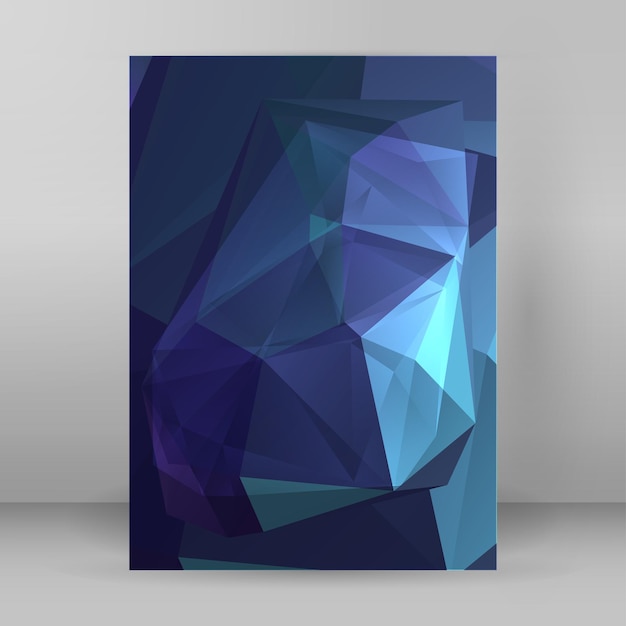Folleto de portada de efecto 3d de fondo de triángulo moderno formato A410