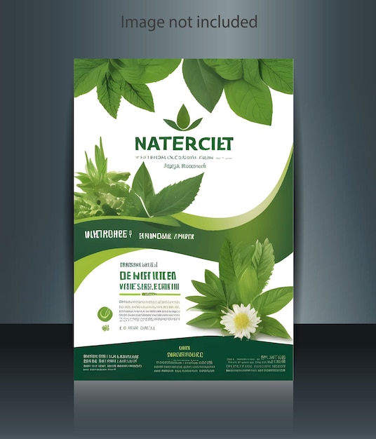 Folleto de productos a base de hierbas naturales