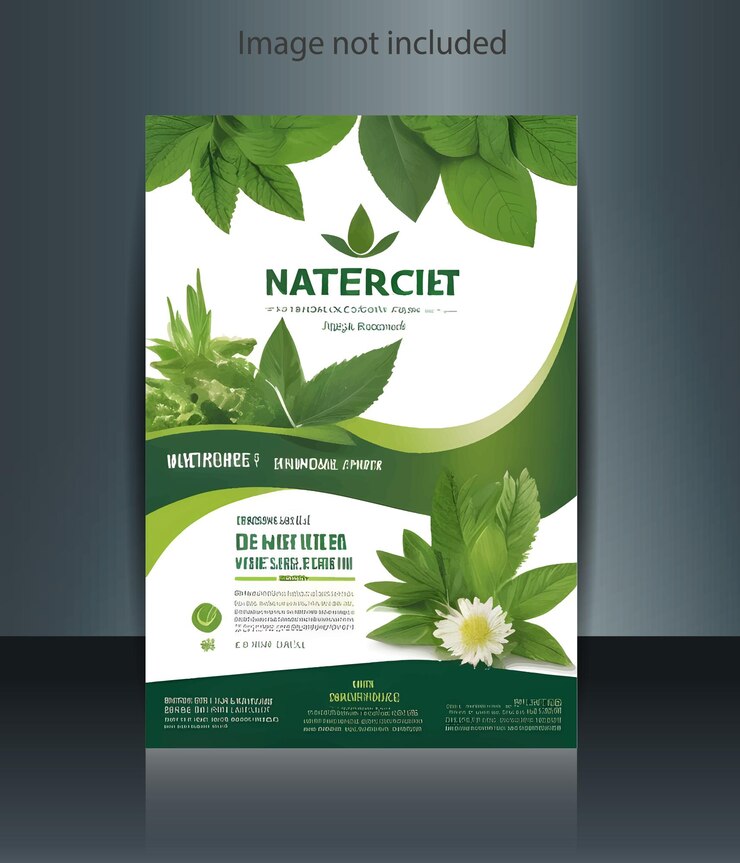 Folleto de productos a base de hierbas naturales
