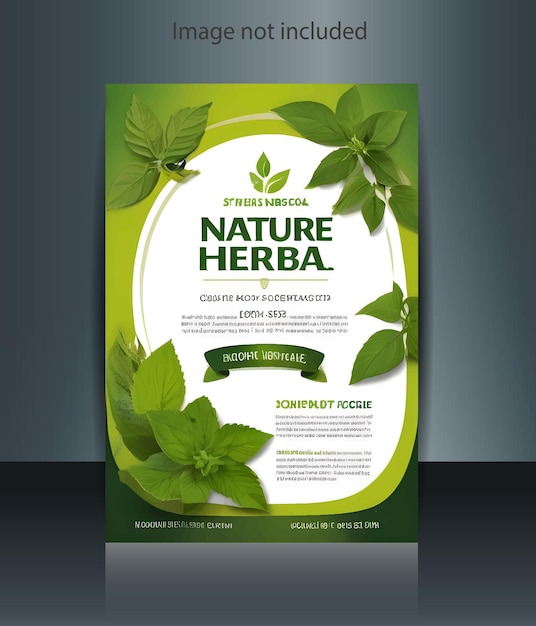 Folleto de productos a base de hierbas naturales