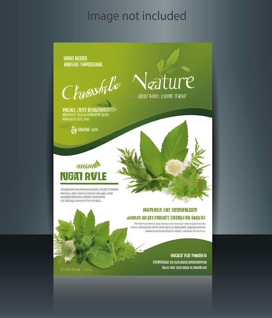 Folleto de productos a base de hierbas naturales