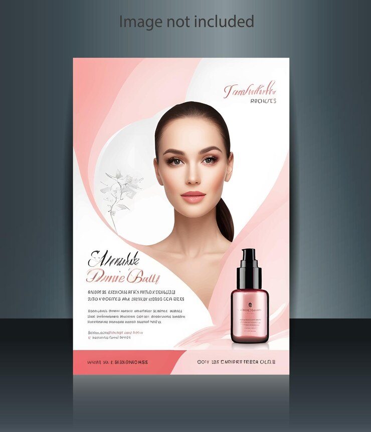 Folleto para productos de belleza y cuidado de la piel
