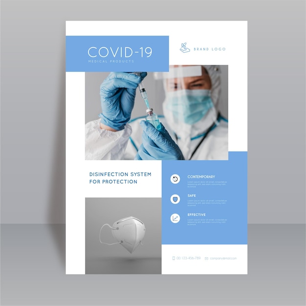 Folleto de productos médicos de coronavirus