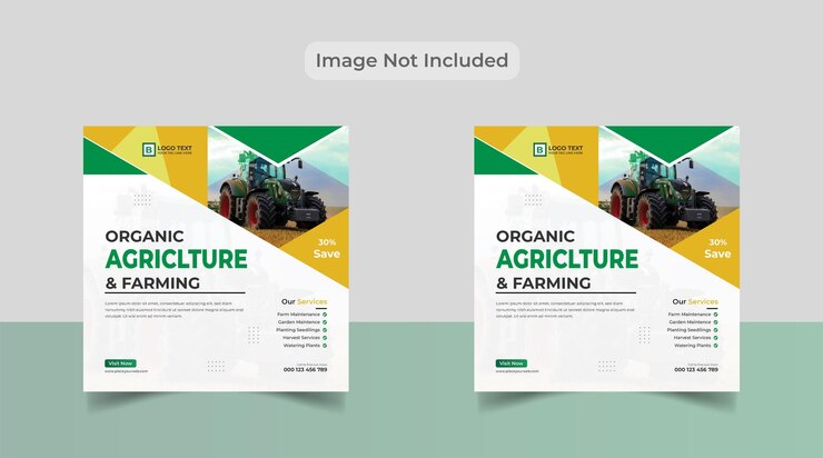 Folleto promocional para la agricultura y la agricultura ecológicas