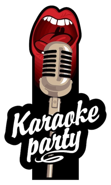 folleto publicitario para fiesta de karaoke