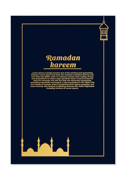 Folleto de ramadán kareem adecuado para ser colocado en contenido con un tema islámico