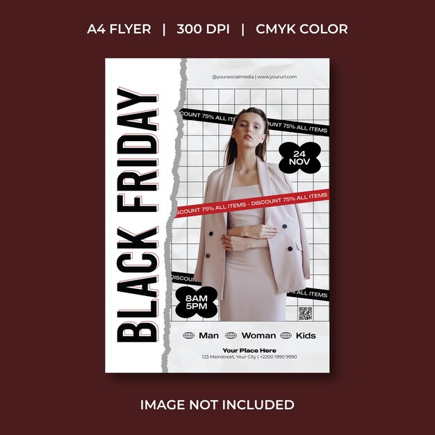 Folleto de rebajas del viernes negro