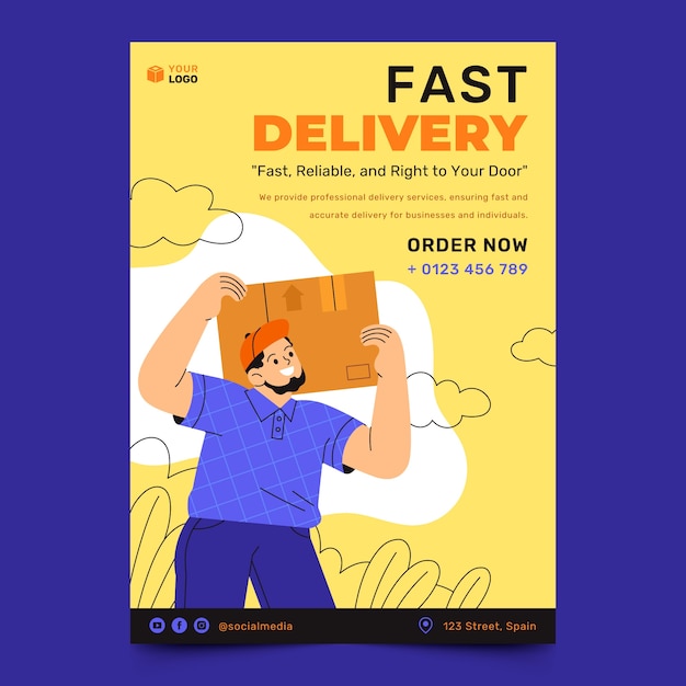 Folleto del servicio de entrega rápida