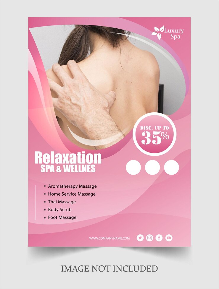 Vector folleto de spa