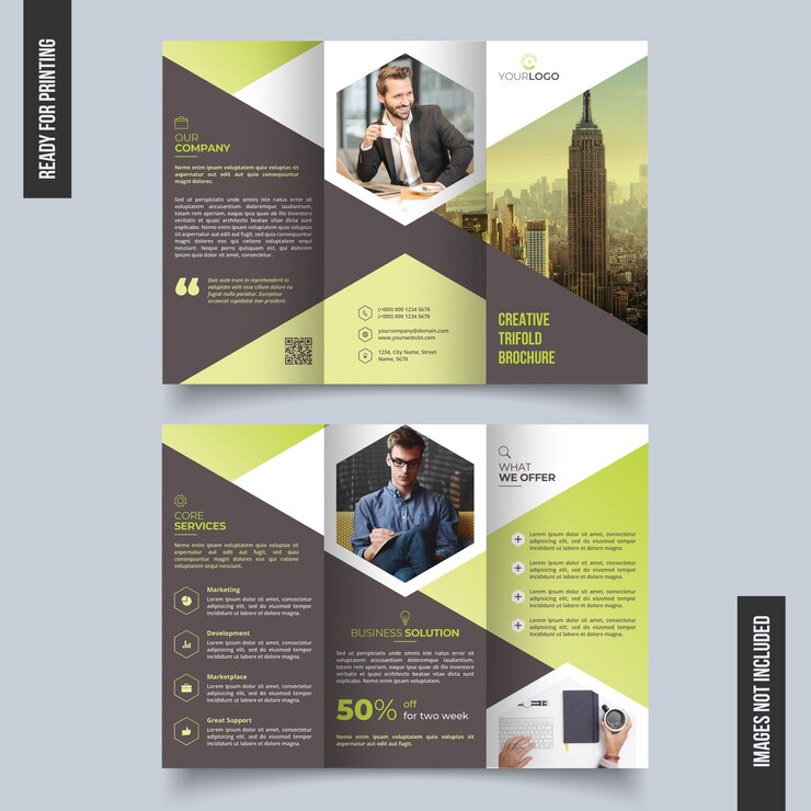 Folleto triplo creativo