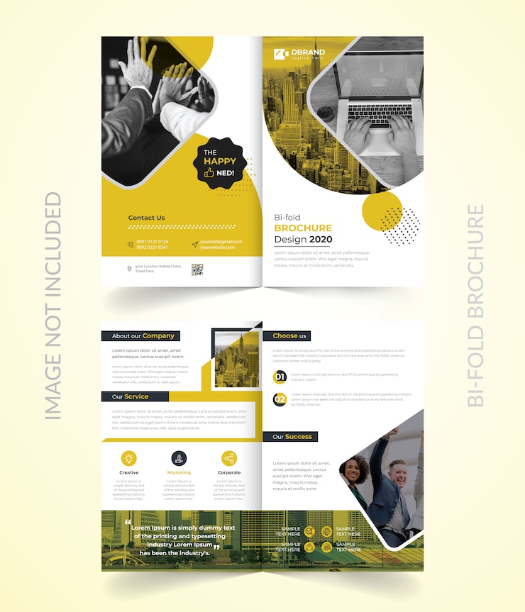 Vector folleto tríptico de la empresa vactor