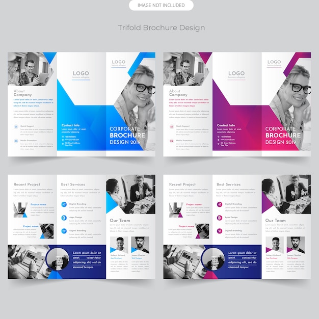 Folleto tríptico de negocios
