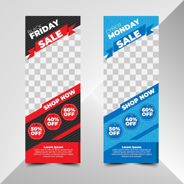 Vector folleto para venta de black friday