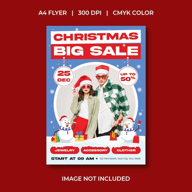 Un folleto de venta de Feliz Navidad