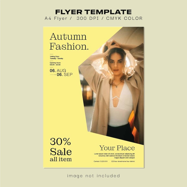 Folleto de venta de moda de otoño