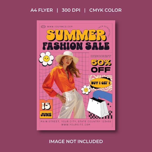 Folleto de venta de moda de verano