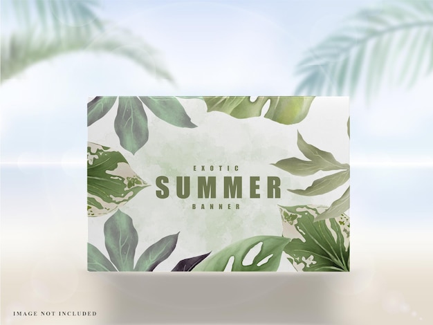 Vector folleto de verano floral tropical hermoso