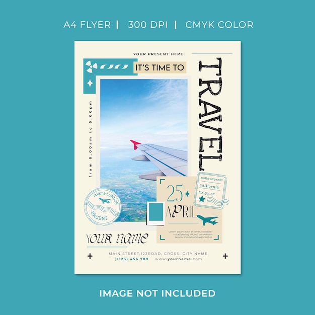 Folleto de viaje turístico