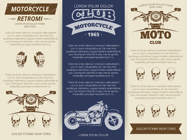 Folleto vintage moto club