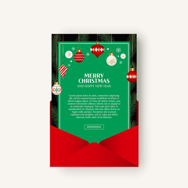 folletos de Navidad y Año Nuevo plantillas de tarjetas de vacaciones