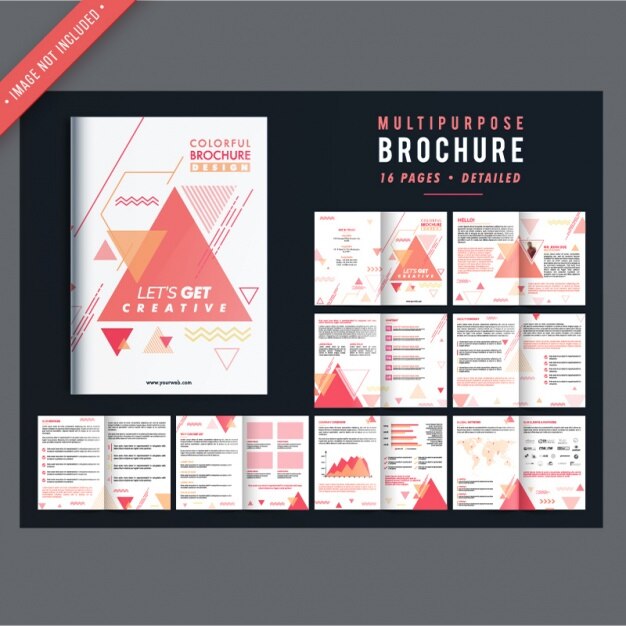 Vector folletos de negocios con formas geométricas en colores pastel