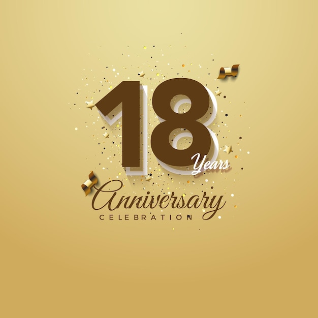 Fondo de 18 aniversario con diseño simple