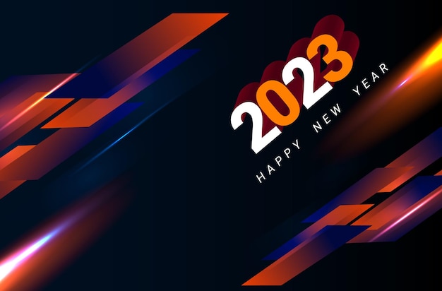 Fondo 2023 año nuevo diseño de ilustración vectorial