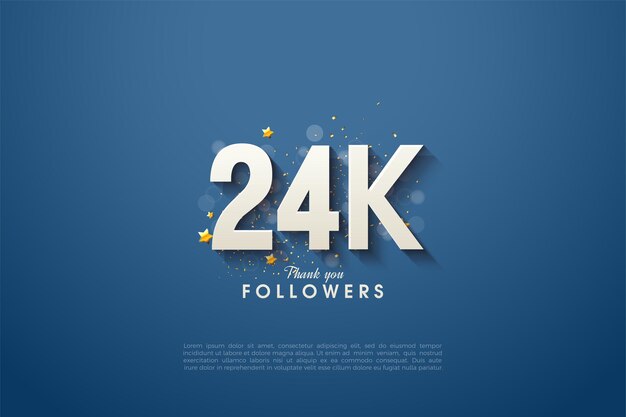 Fondo de 24k seguidores con un diseño limpio y elegante