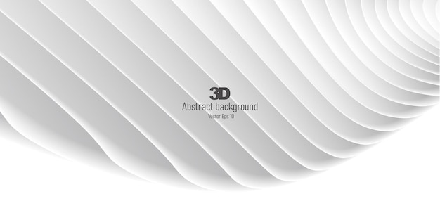 El fondo 3d abstracto con una gran esfera estriada blanca representa una composición vectorial eferc realista