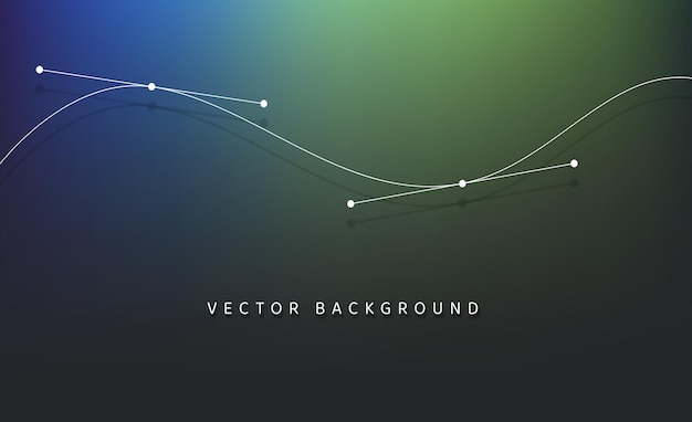Fondo 3D abstracto oscuro con una línea dibujada en un editor de gráficos