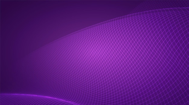 Fondo 3d abstracto vector con curvas y onda