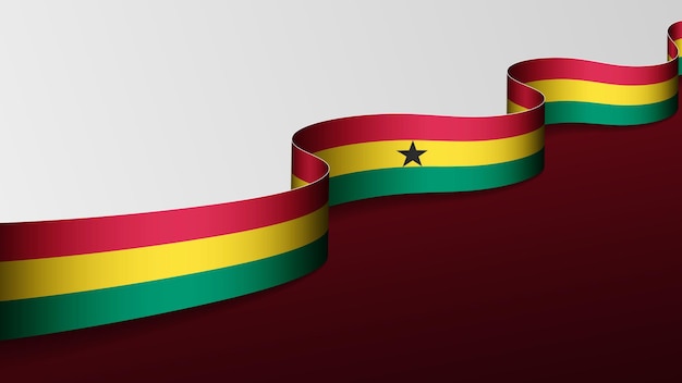 Vector fondo 3d con bandera de ghana un elemento de impacto para el uso que desea hacer de él