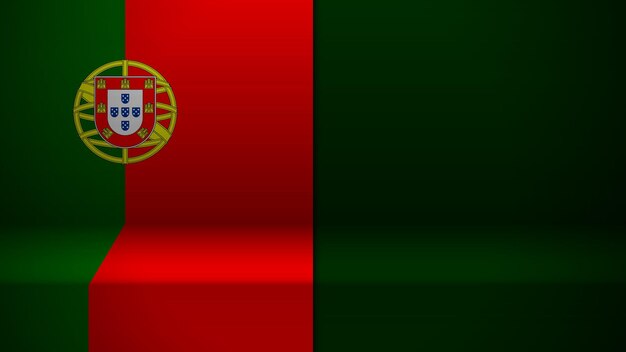 Vector fondo 3d con bandera de portugal un elemento de impacto para el uso que desea hacer de él