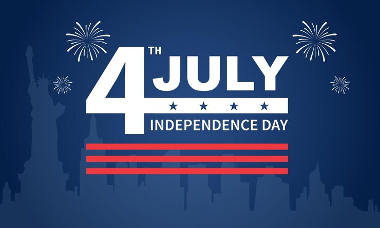 Vector fondo del 4 de julio día de la independencia americana ilustración vectorial 4 de julio diseño tipográfico ee.uu.