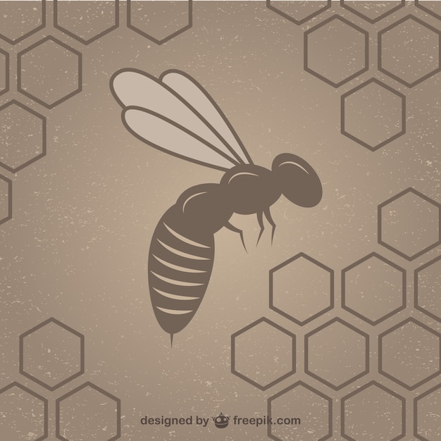 Vector fondo con abeja y panal