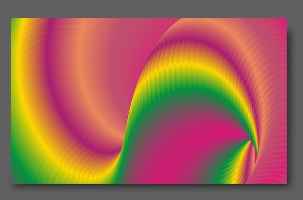 Fondo abstractamente colorido con gradiente La ilusión del espacio tridimensional Una plantilla para el diseño creativo