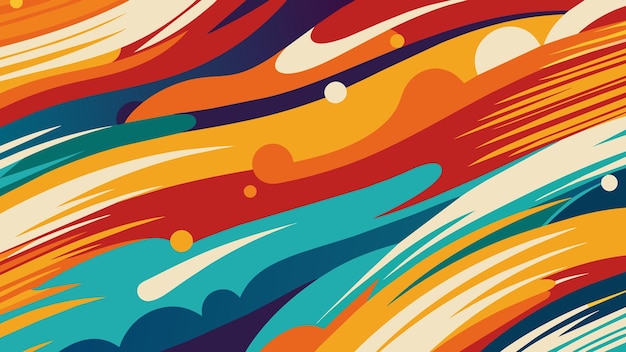 Fondo abstractamente colorido Ilustración vectorial Colores naranja azul amarillo