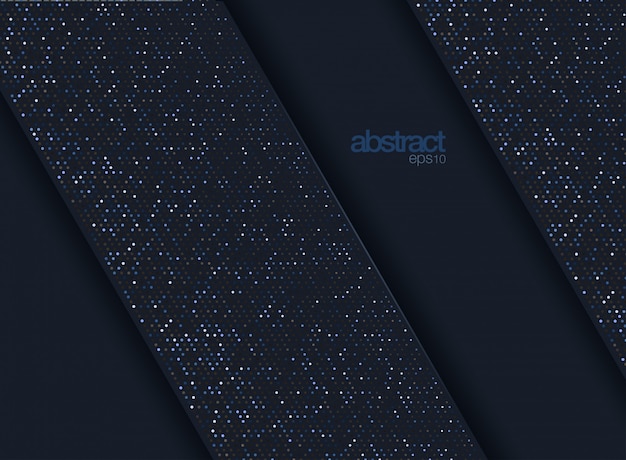 Fondo abstracto en 3D con una combinación de puntos dorados luminosos en estilo 3D