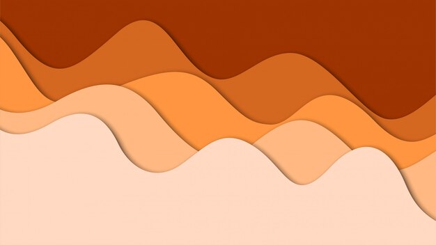Fondo abstracto 3D y formas de corte de papel