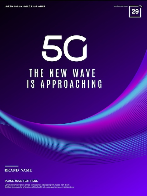 Fondo abstracto 5g, tecnología de red 5g