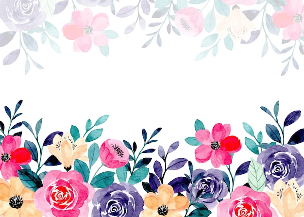 Vector fondo abstracto acuarela floral colorido