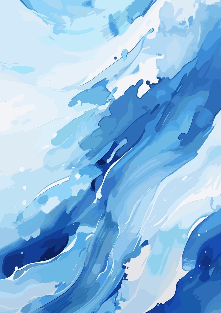 Fondo abstracto acuarela pintura mármol textura azul y oro