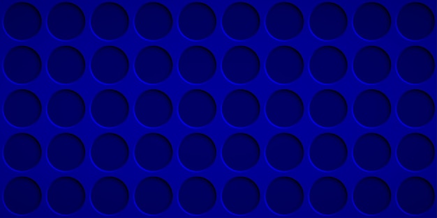 Fondo abstracto con agujeros circulares en colores azules
